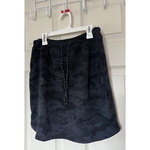 Sundry Evereve Saturday Knit Skirt Stretch Pockets Casual Black Camo Women 2 NWT